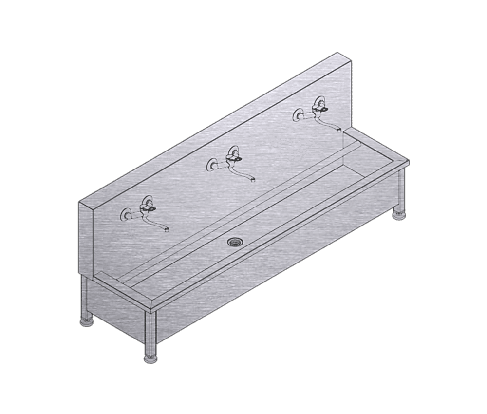 NRA-1800 Paslanmaz Çelik Üçlü Abdest Alma