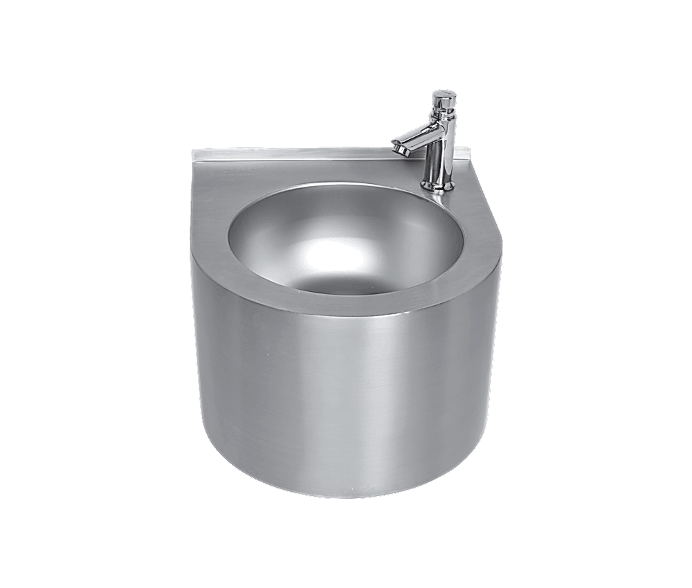 NRB-604L-XXAK Paslanmaz Çelik Yuvarlak Lavabo - Alt Kapaklı