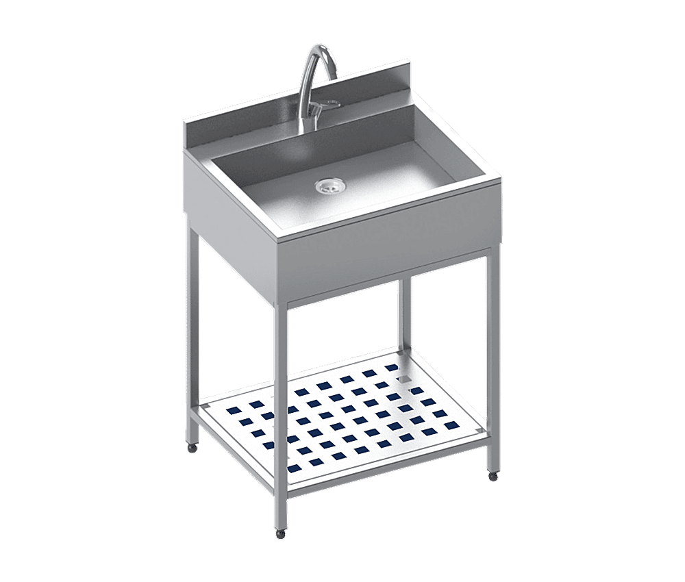 NRB-609LA85-R Paslanmaz Çelik Lavabo - Modüler - Raf