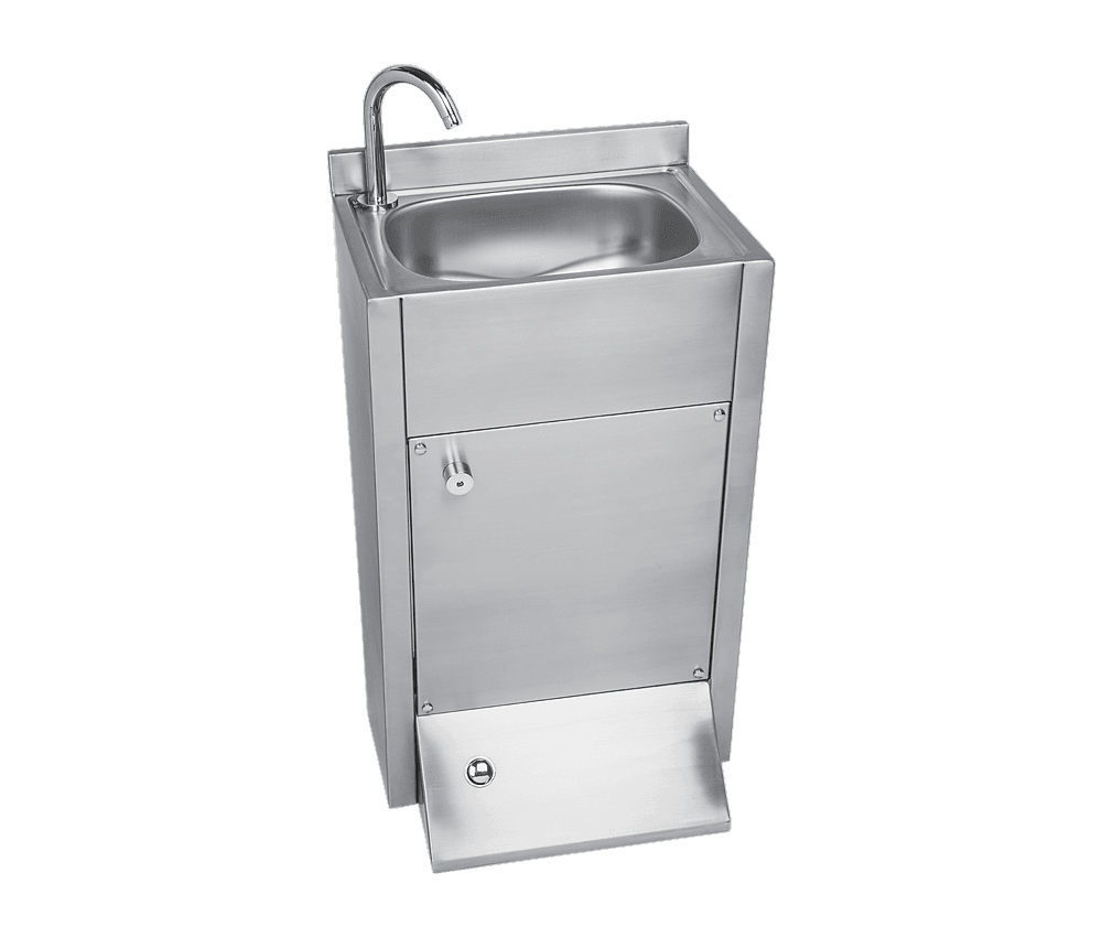 NRB-611L-85MK Paslanmaz Çelik Ayaklı Kumandalı - Mikserli Lavabo