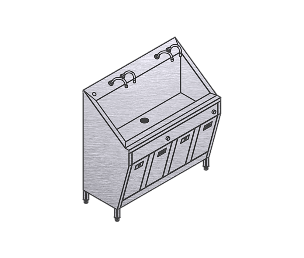NRB-662-120 Paslanmaz Çelik Doktor El Yıkama Lavabosu