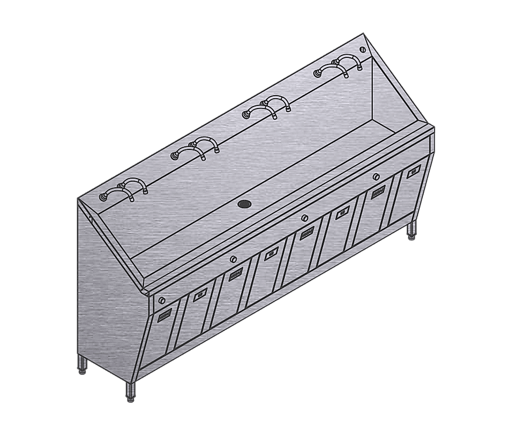 NRB-664-240 Paslanmaz Çelik Doktor El Yıkama Lavabosu