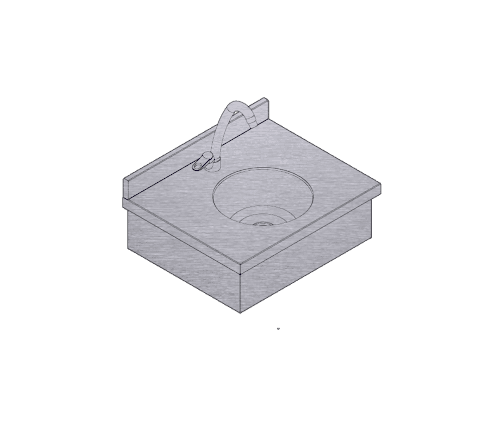 NRB-GL-60 Paslanmaz Çelik Galaksi Tekli Lavabo